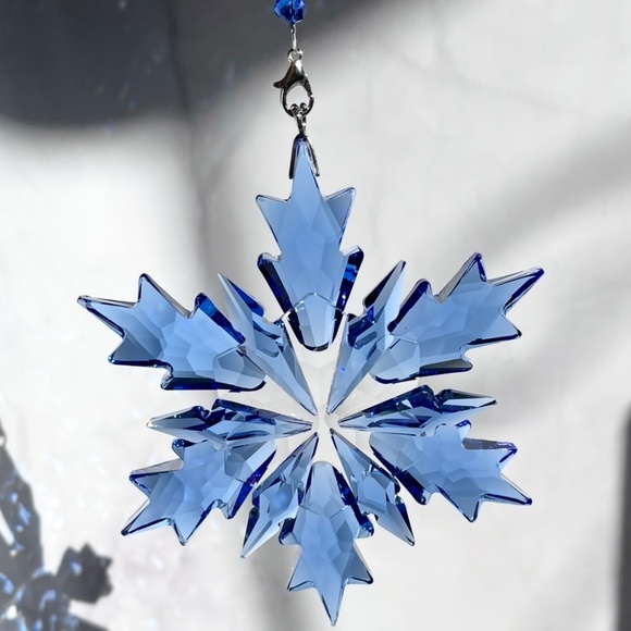 Crystal Snowflake Sun Catcher Christmas Tree Decor Czech Bohemia Crystal Gift - Picture 4 of 12